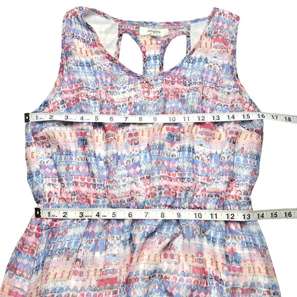 Umgee | Women | Pastel Abstract High Low Breezy Summer Shift Dress | Size Large - Picture 4 of 10